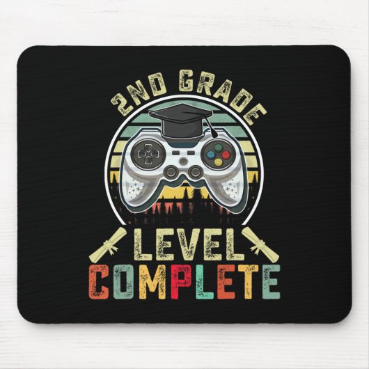2nd Grade Level Complete Gamer 2nd Grade Graduatio Muismat (Voorkant)