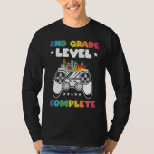2nd Grade Level Complete Kids Gamer Game Controlle T-shirt (Voorkant)