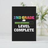 2ND Grade Level Complete Video Gamer Graduate Gift Bedankkaart (Staand voorkant)
