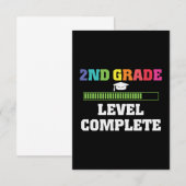 2ND Grade Level Complete Video Gamer Graduate Gift Bedankkaart (Voorkant / Achterkant)