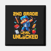 2nd Grade Level Unlocked Dabbing Boys Gamer Ck To  Magneet (Voorkant)