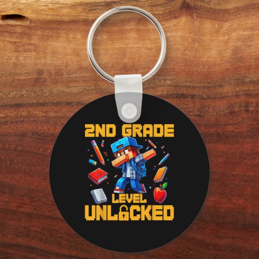 2nd Grade Level Unlocked Dabbing Boys Gamer Ck To Sleutelhanger (Voorkant)