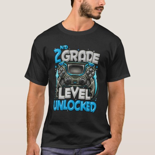 2nd Grade Level Unlocked Game On 2nd Grade Back To T-shirt (Voorkant)