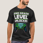 2nd Grade Level Unlocked Gaming Controller Back to T-shirt (Voorkant)