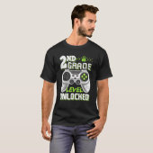 2nd Grade Level Unlocked Video Game Back To School T-shirt (Voorkant volledig)