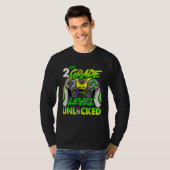 2nd Grade Level Unlocked Video Game Back to School T-shirt (Voorkant volledig)