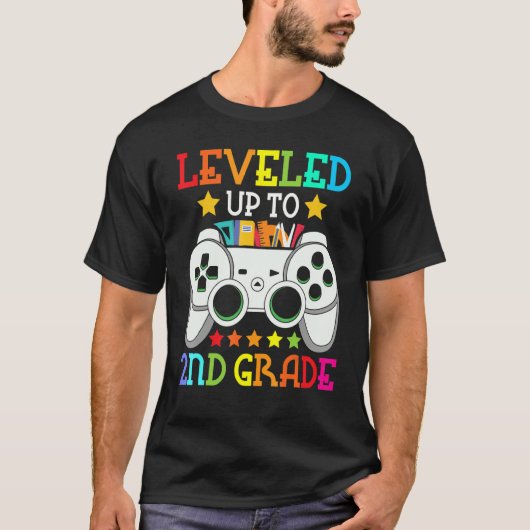 2nd Grade Level Unlocked Video Game Back To School T-shirt (Voorkant)