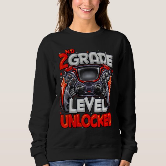 2nd Grade Level Unlocked Video Game Back To School Trui (Voorkant)