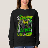 2nd Grade Level Unlocked Video Game Back to School Trui (Voorkant)