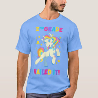 2nd Grade Nailed It Unicorn Kids Back to School T-shirt