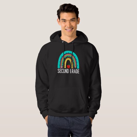 2nd Grade Rainbow Teacher Team Second Grade Squad  Hoodie (Voorkant volledig)