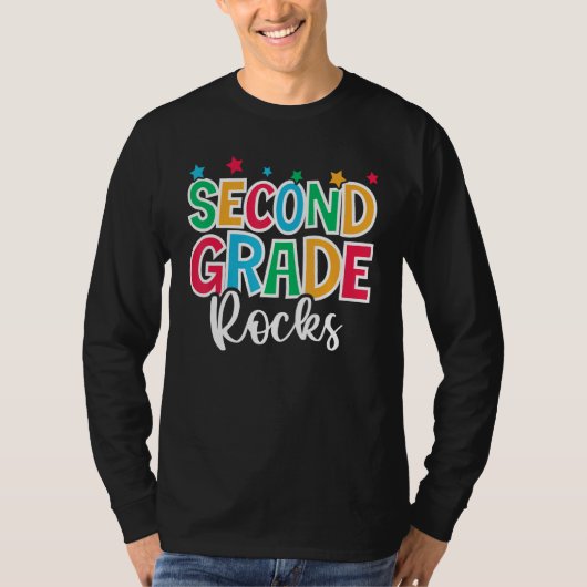 2nd Grade Rocks First Day of School Welcome Back t T-shirt (Voorkant)