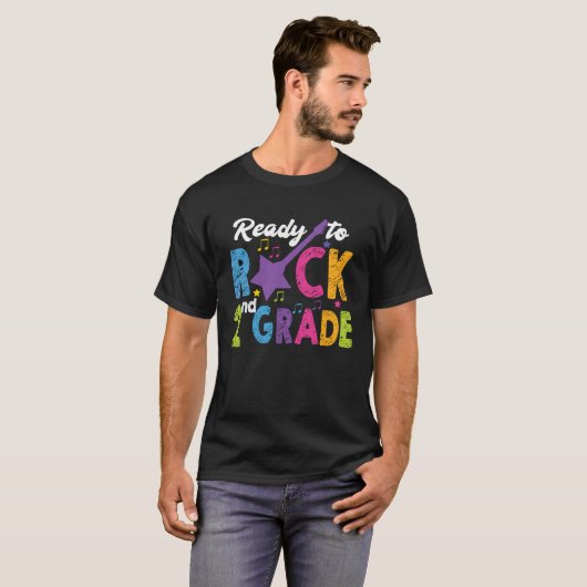 2nd Grade School Ready to Rock Second Back to Scho T-shirt (Voorkant volledig)