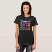 2nd Grade School Ready to Rock Second Back to Scho T-shirt (Voorkant volledig)