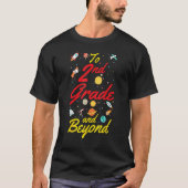 2nd Grade Space Second Grade Teacher Student Back  T-shirt (Voorkant)