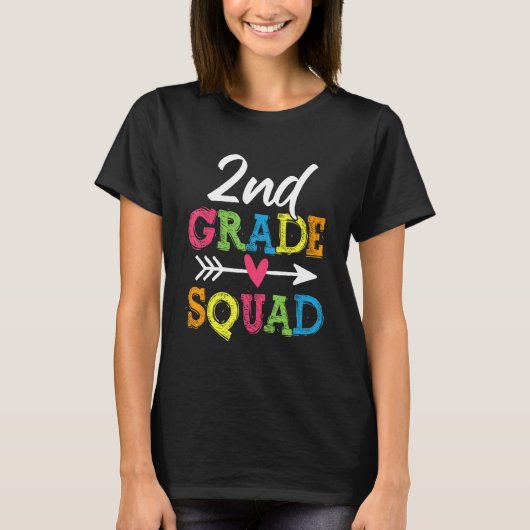 2nd Grade Squad Back To School Second Grade Teache T-shirt (Voorkant)