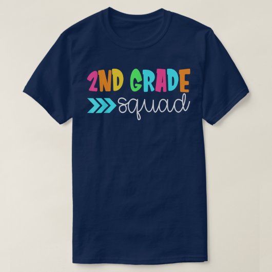 2nd Grade Squad Second Grade Back To School Teache T-shirt (Design voorkant)