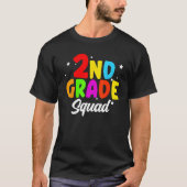 2nd Grade Squad Second Teacher Student Team Back T T-shirt (Voorkant)
