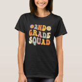 2nd Grade Squad Second Teacher Student Team Back T T-shirt (Voorkant)