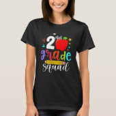 2nd Grade Squad Second Teacher Student Team Back T T-shirt (Voorkant)