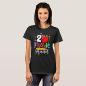 2nd Grade Squad Second Teacher Student Team Back T T-shirt (Voorkant volledig)