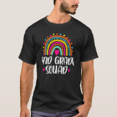 2nd Grade Squad Teacher  Rainbow  Back To School T-shirt (Voorkant)