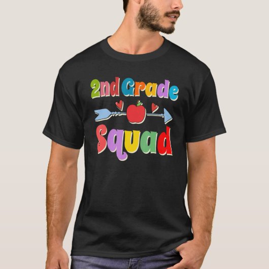 2nd Grade Squad Teacher Student Back To School Sec T-shirt (Voorkant)