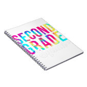 2nd Grade Squad Tie Dye Back To School Teacher Stu Notitieboek (Rechterzijde)