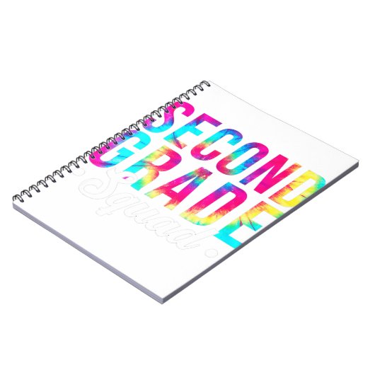 2nd Grade Squad Tie Dye Back To School Teacher Stu Notitieboek (Linkerzijde)