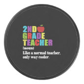 2nd Grade Teacher Definition Funny School Gift Tee Hockey Puck (Voorkant)