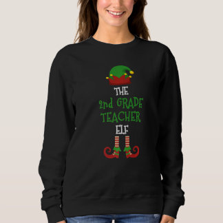 2nd Grade Teacher Elf Matching Pajamas Christmas T Trui