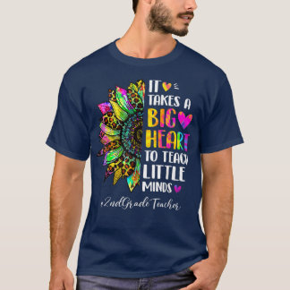 2nd Grade Teacher It Takes A Big Heart to Shape Li T-shirt