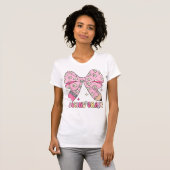 2nd Grade Teacher Pencil Coquette Bow T-shirt (Voorkant volledig)