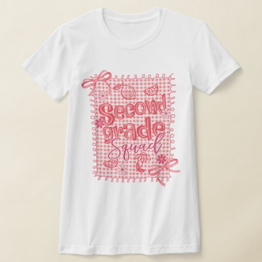 2nd Grade Teacher Pencil Coquette Bow T-shirt (Laagn)