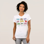 2nd Grade Teacher Pencil Coquette Bow T-shirt (Voorkant volledig)