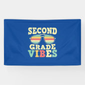 2nd Grade Teacher Second Grade Vibes Spandoek (Horizontaal)