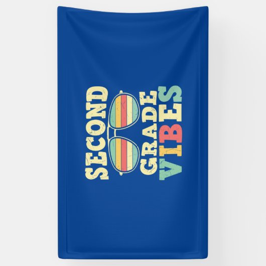 2nd Grade Teacher Second Grade Vibes Spandoek (Verticaal)