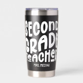 2nd Grade Teacher Simple Typography Geïsoleerde Drinkbeker (Voorkant)