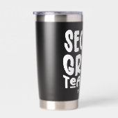 2nd Grade Teacher Simple Typography Geïsoleerde Drinkbeker (Rechts)