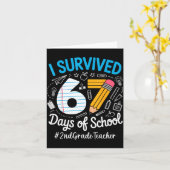 2nd Grade Teacher Survived 67 Days Of School Humor Kaart (Gele Bloem)