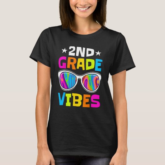 2nd Grade Vibes Sunglasses Back To School  Student T-shirt (Voorkant)