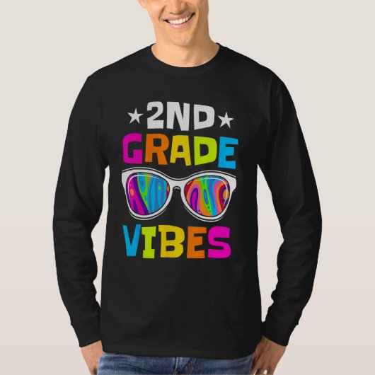 2nd Grade Vibes Sunglasses Back To School  Student T-shirt (Voorkant)