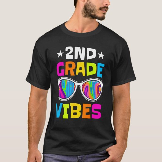 2nd Grade Vibes Sunglasses Back To School Student T-shirt (Voorkant)