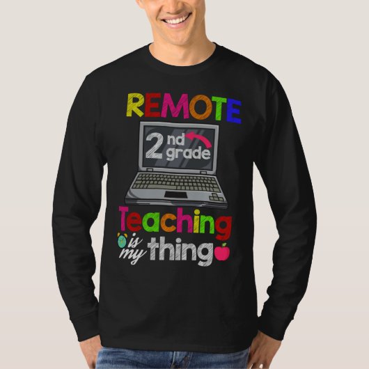 2nd Grade Virtual Teacher Remote Learning T-shirt (Voorkant)