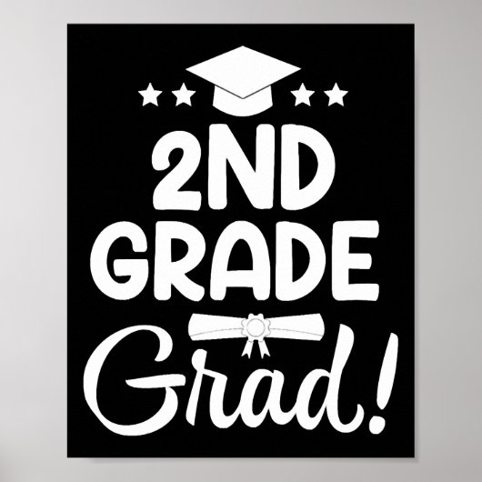 2nd Graduation Shirt Elementary School Grad Poster (Voorkant)