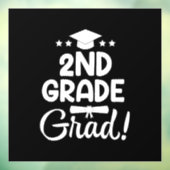 2nd Graduation Shirt Elementary School Grad Raamsticker (Vel 3)