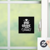2nd Graduation Shirt Elementary School Grad Raamsticker (Huis)