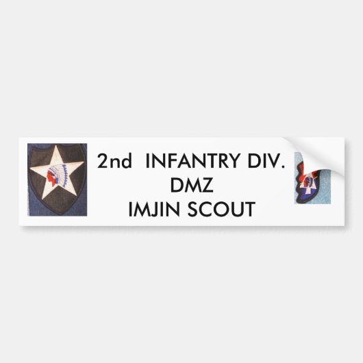 2nd Inf Div 001, 2nd Inf Div 002, 2nd INFANTRY... Bumpersticker (Voorkant)