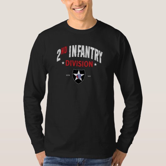 2nd Infantry Division "Indianhead" in nood Long T-shirt (Voorkant)
