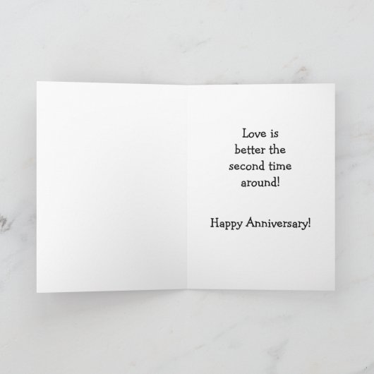 2nd Marriage: 10th Anniversary Kaart (Binnen)